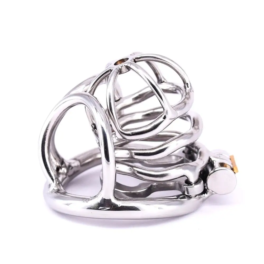 Нержавеющая сталь Мужской Целомудрие замок металлический петух клетка с 40/45/50 мм