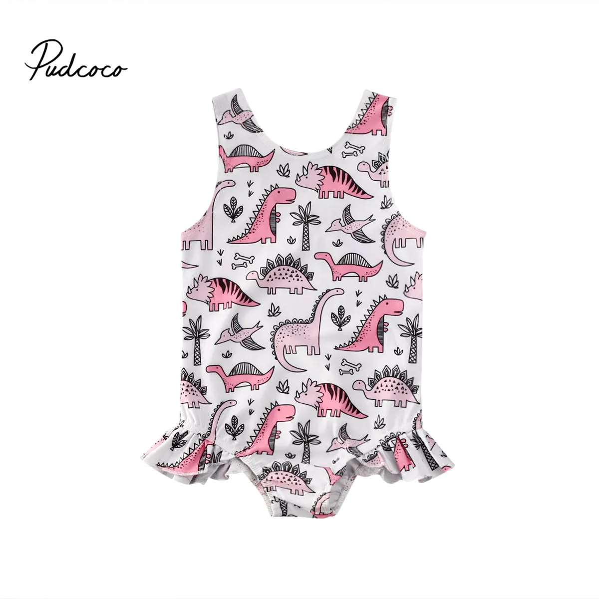 

Dinosaur Girls Swimwear Cute Kids Swimsuit Infant 0-5T Kid Baby Girls Bikini Ruffles Swimsuits One Pieces Bathing Suit Swimwear