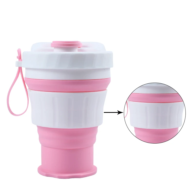 

Small Mini Telescopic Portable Silicone Folding Cup With Dstproof Cover Outdoor Coffee Cups Children Travel Drink Water Copa