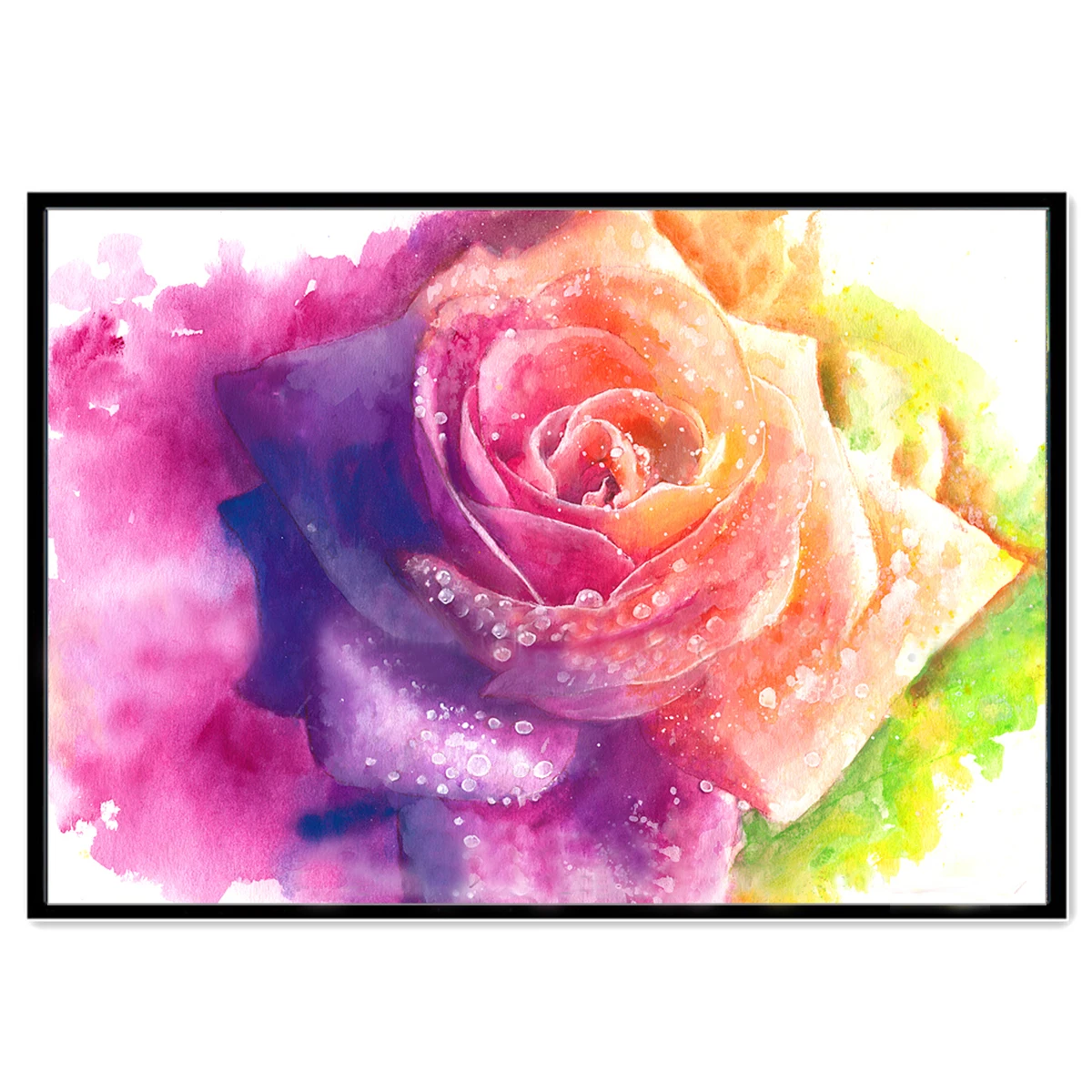 

Pintura de diamante 5D paisajismo DIY flor rosa de color bordado de diamantes hecho a mano de punto de cruz kit de Navidad o