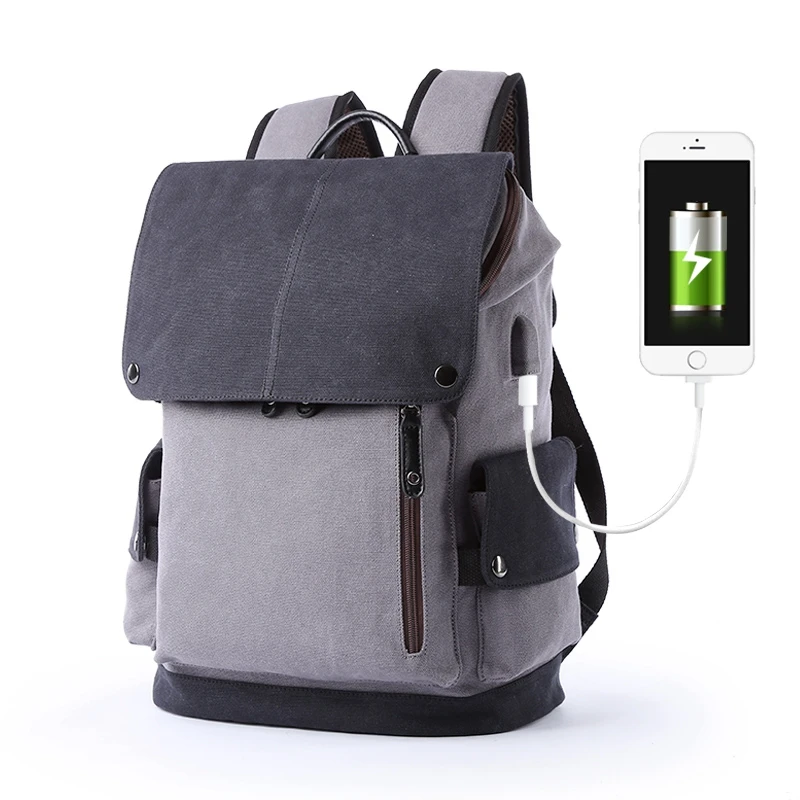 Мужской водонепроницаемый рюкзак для ноутбука с USB портом зарядки|Мужские