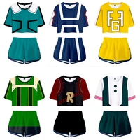 anime my hero academia 3d print cosplay costume summer suits anime cosplay gym uniform tracksuit girls party costumes