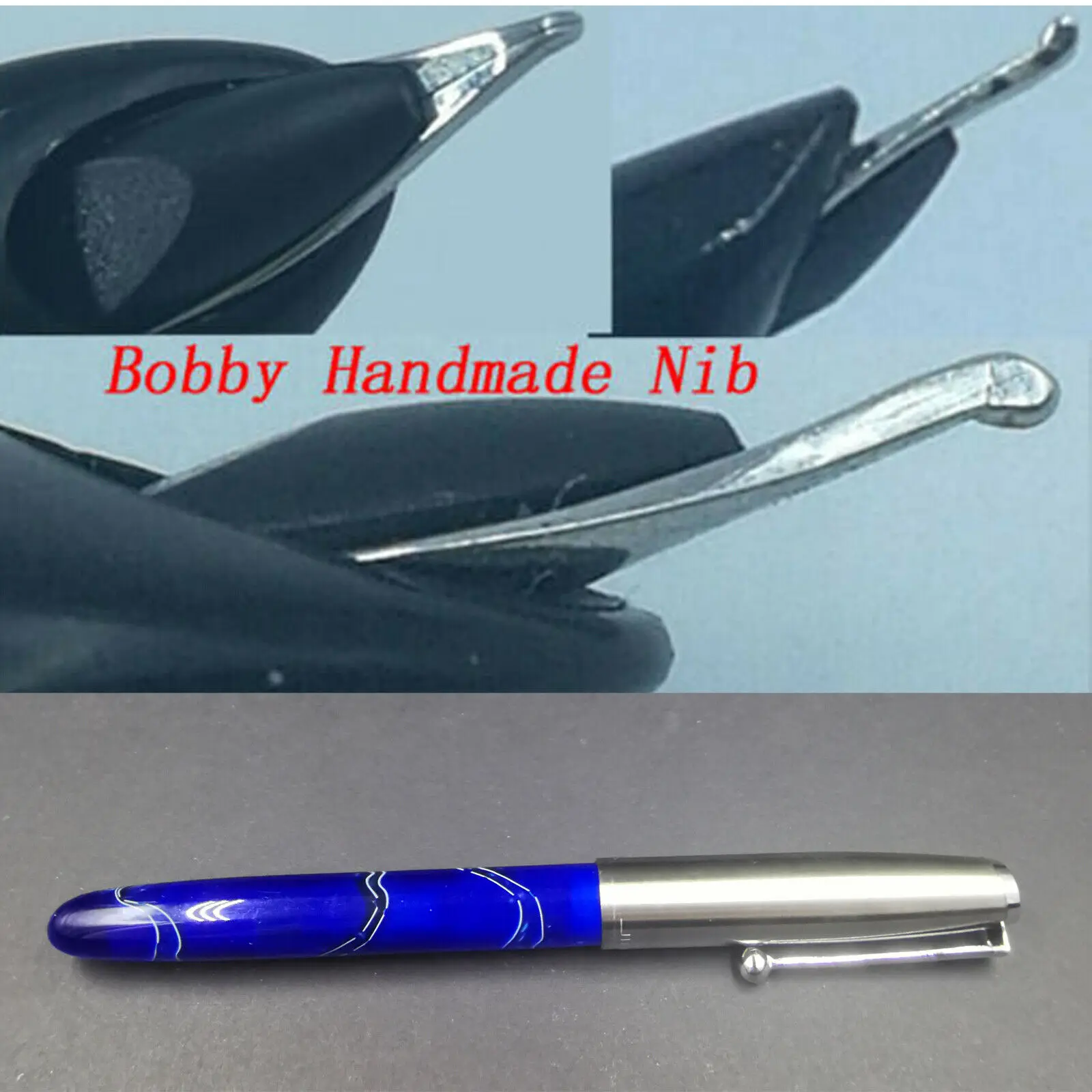 Jinhao 51A акриловая синяя авторучка с Бобби ручной работы шлифованный наконечник канцелярские принадлежности для офиса и школы