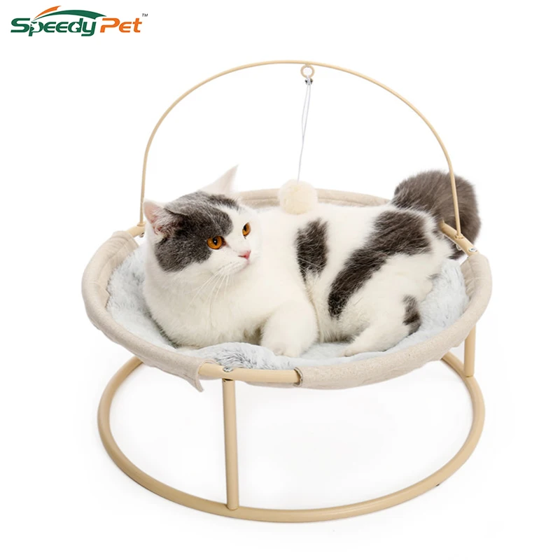 

Wholesale Cat Cradle Cat Bed Soft Plush Cat Hammock Detachable Pet Bed with Dangling Ball for Cats Small Bed Sofa