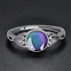 Кольцо меняющее настроение в винтажном ретро-стиле, женское кольцо со сменными цветными кольцами, регулирующими температуру, Женское кольцо