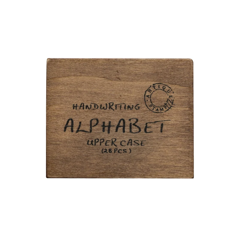 28 шт. винтажный почерк английский штамп Алфавит Письмо деревянный набор