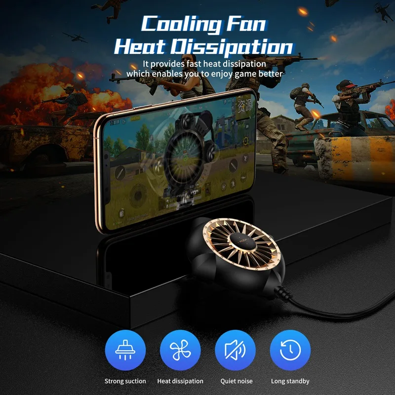 Рок мобильный кулер для телефона бесшумный маленький охлаждающий вентилятор с