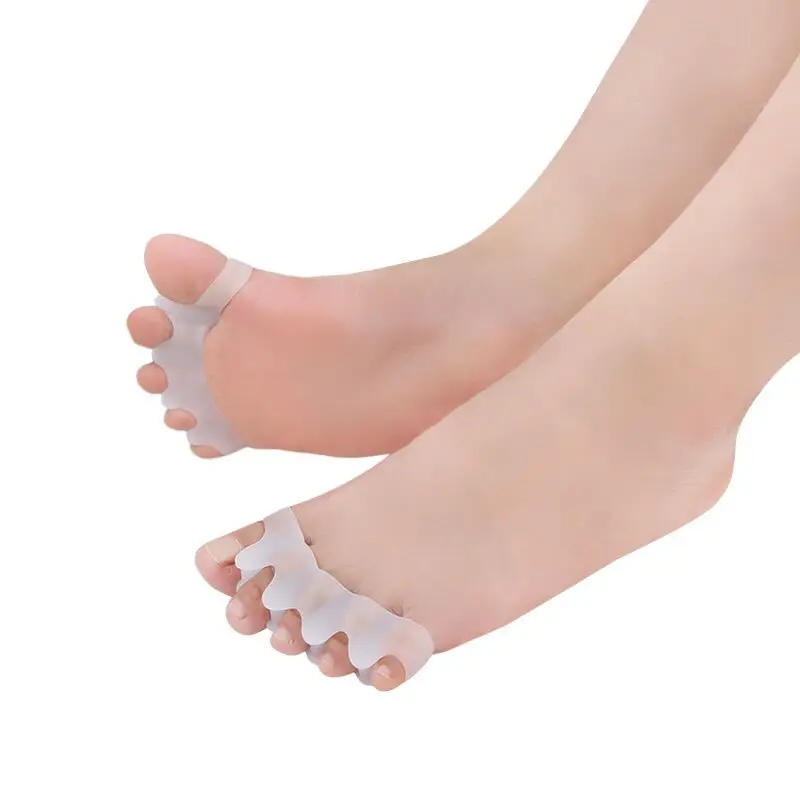 

2PCS Toe Separator Durable Silicone Soft Thumb Eversion Corrector Alleviate Pain Safe Repeated Use Wholesale Finger Separator AA