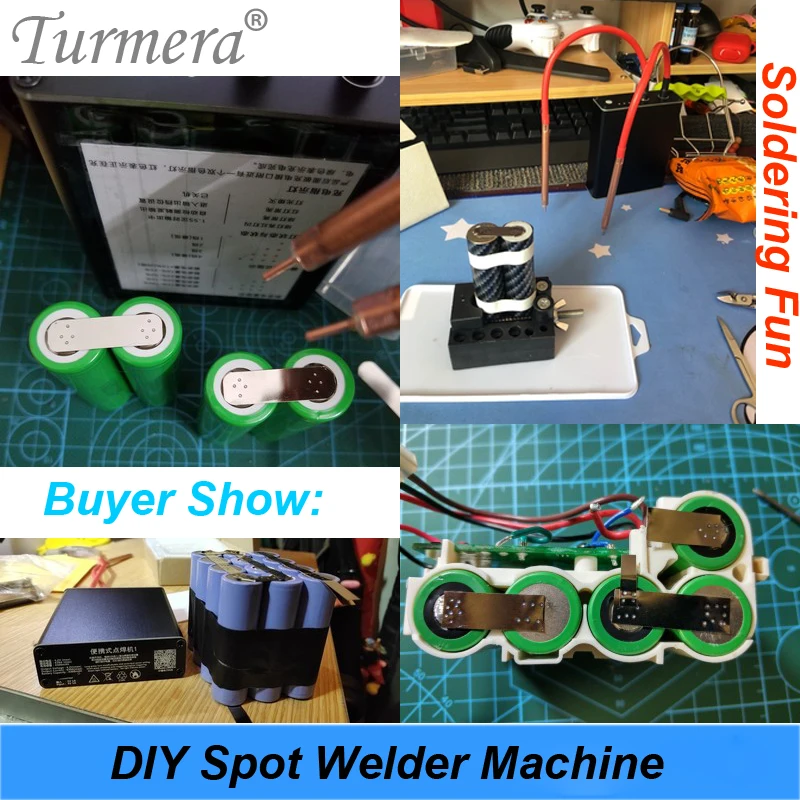 

2020 DIY Spot Welder Machine for 18650 26550 32700 Battery Soldering Nickel 0.15mm with Welding Pen up to 639A Output Current