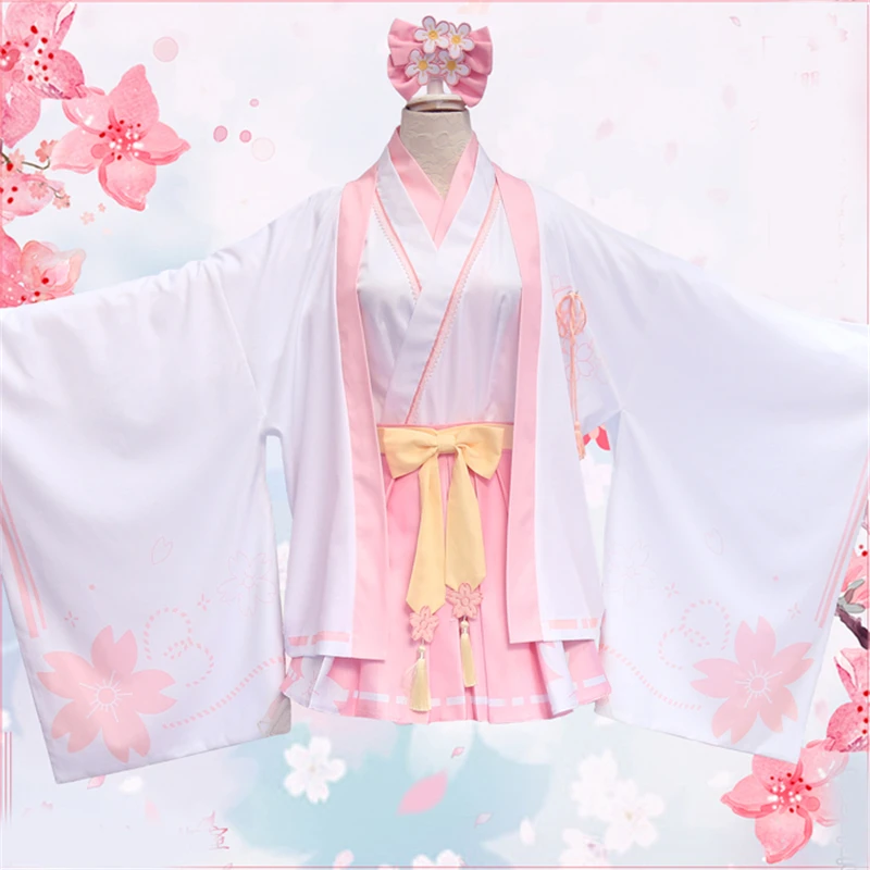 Костюм для косплея сакуры из японского аниме кимоно хаори пальто топы и юбка