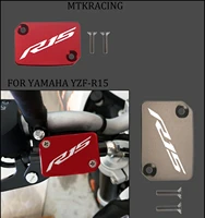 mtkracing motorcycle front brake clutch master cylinder tank cover for yamaha yzf r15 yzf r15 2018 2019 logo r15