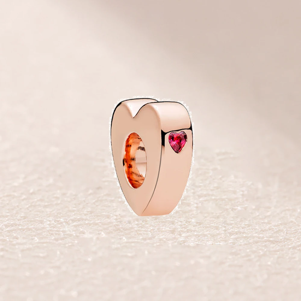 

786559CZR ROSE TWO HEARTS SPACER