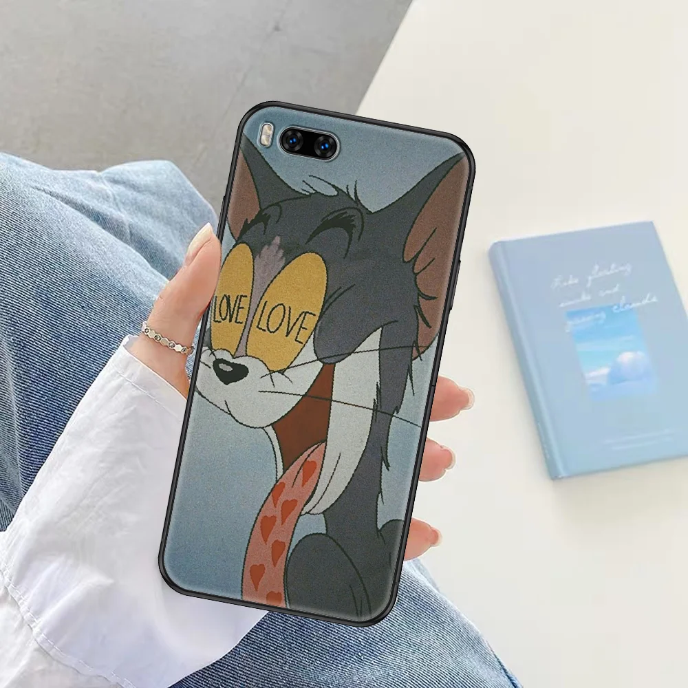 

Cute Mouse And Cats Tom Jerry Phone case For Xiaomi Mi Max Note 3 A2 A3 8 9 9T 10 Lite Pro Ultra black luxury bumper trend