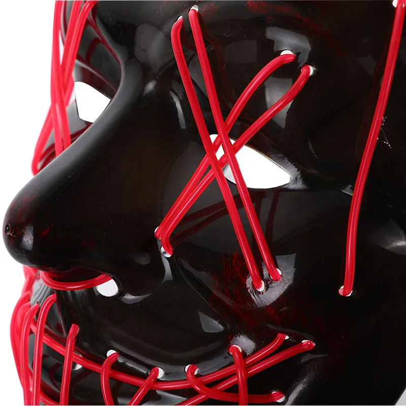 

New Designed Face Halloween Masks Led Scary Light Up Party Mask Funny Masks Festival Cosplay Costume Supplies Glow In Dark