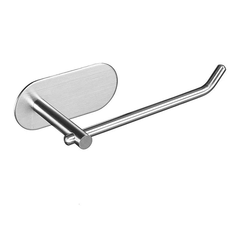 

Adhesive Toilet Paper Holder Self Adhesive Toilet Roll Holder for Bathroom Kitchen Stick on Wall Stainless Steel Brushed