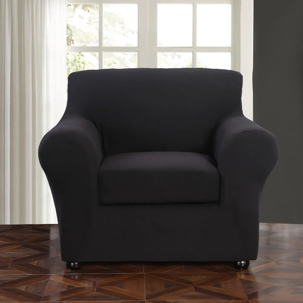 Стрейч диван Slipcover 2-шт. Диван-крышка мебель протектор диване Микро волокно супер мягкий прочный с эластичным дном
