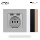 Французская настенная USB-розетка, 16 А, 250 В