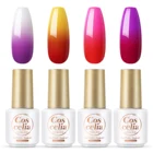 COSCELIA 4 шт. Термальность УФ-гель для ногтей комплект! Полупостоянная Температура Цвет изменение био-Гели Soak Off и нейл-арта