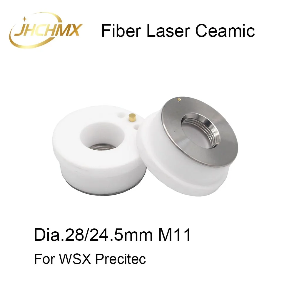 JHCHMX 5Pcs Laser Ceramic Nozzles Holder Dia.28mm M11 For Precitec KTB2 CON P0571-1051-00001 WSX HSG Fiber Laser Cutting Head