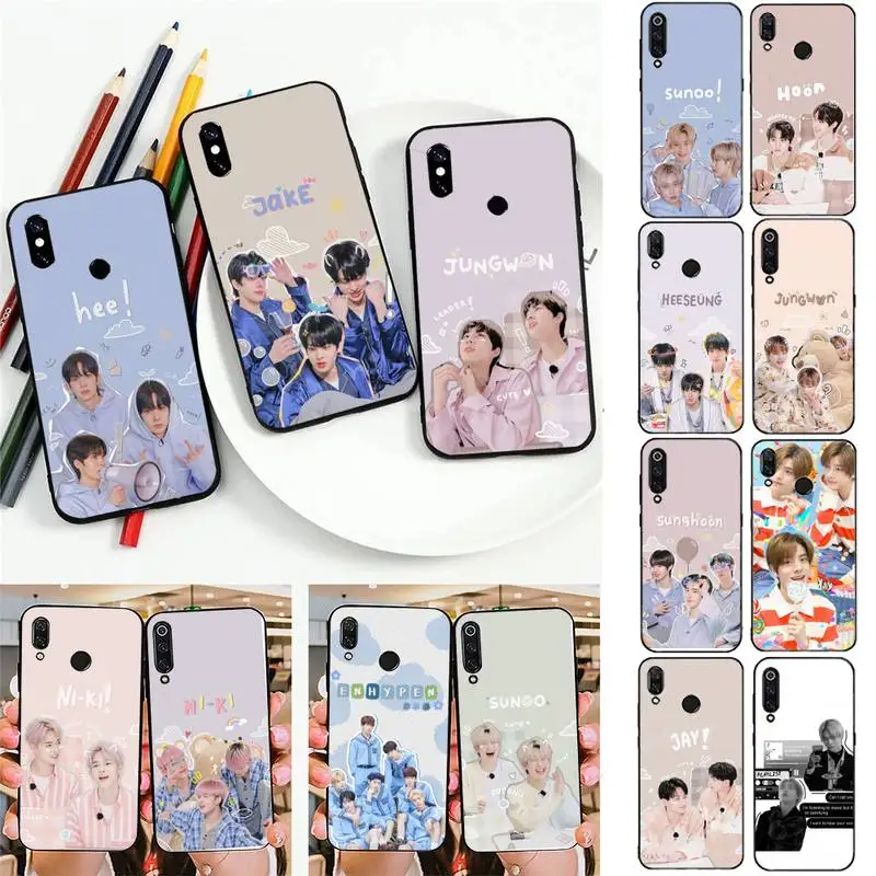

enhypen kpop Phone Case CaseFor Redmi note 8Pro 8T 6Pro 6A 9 Silicone Fundas for Redmi 8 7 7A note 5 5A note 7 Capa