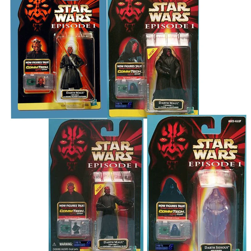 

Hasbro Star Wars The Phantom Menace Figures Darth Maul 02 03 Dolls Toys Model Cartoon Figure Collectible Model Kid Gift 3.75inch