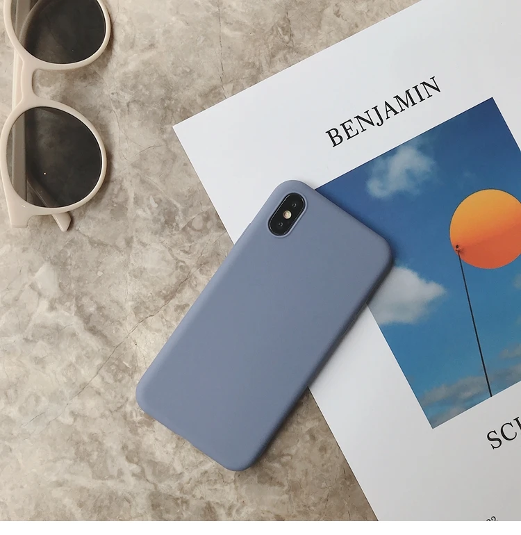Силиконовый чехол для iPhone 11 Pro Max, чехол из мягкого ТПУ, матовый цветной чехол для телефона s, чехол для iPhone 6 7 8 Plus 6S XS Max XR X Etui