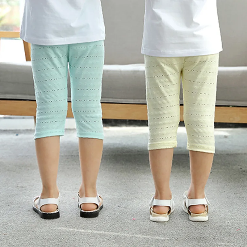 От 2 до 10 лет летняя 2021 брюки летние тонкие леггинсы для малышей с короткими