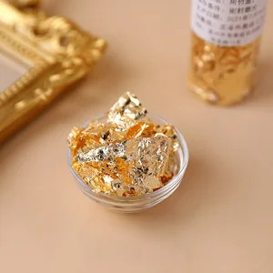 2g 3g gold foil cake decoration accessories gold ice cream silver ice cream silver foil paper shreds in USA (United States)