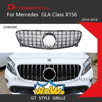gla class x156 pre facelift gt grille vertical style for mercedes benz front bumper racing grill 2014 2016 gla200 gla220 gla250