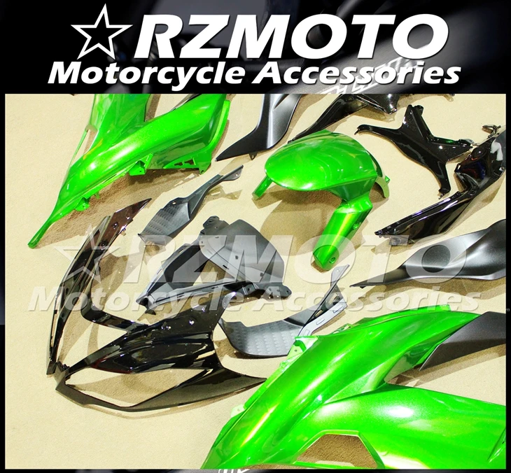 

Injection Molding New ABS Full Fairing Kit fit for Kawasaki Ninja ZX6R 636 2013 2014 2015 2016 2017 Bodywork set Green Black