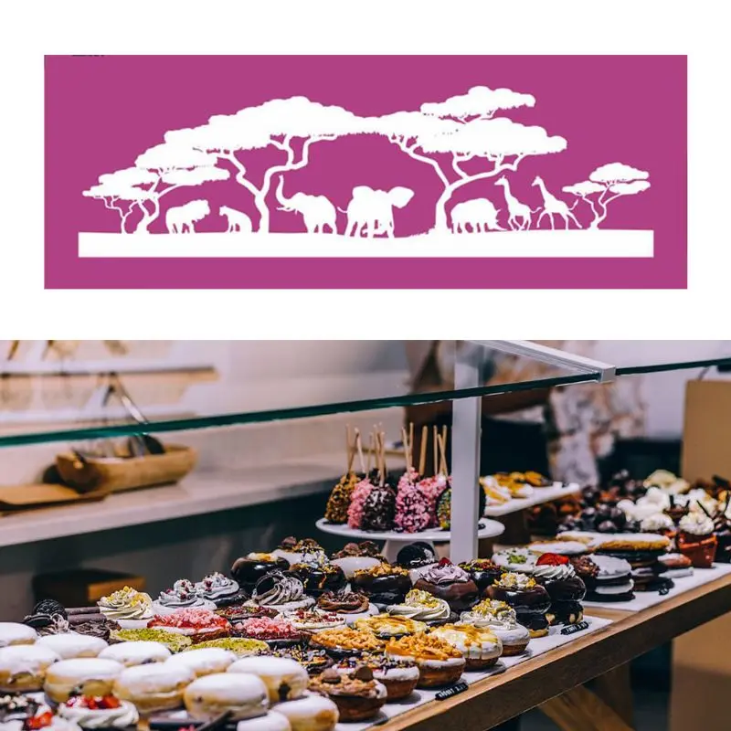 Джунгли животные Лев Слон искусственная помадка кружевная форма Сделай Сам