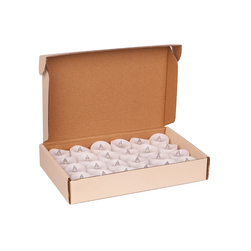 

Вогнутая Светодиодная Электронная свеча с теплым белым светом, 24 шт., Электронная свеча, маленькая чайная восковая, Рождественская, свадебн...