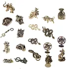 Античная бронзовая змея медная фабрика маленькие зодиакальные крысиные сумки медная мышь украшение удача