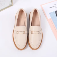 2021 new european and american fashion womens shoes retro small leather shoes light mouthed single shoes