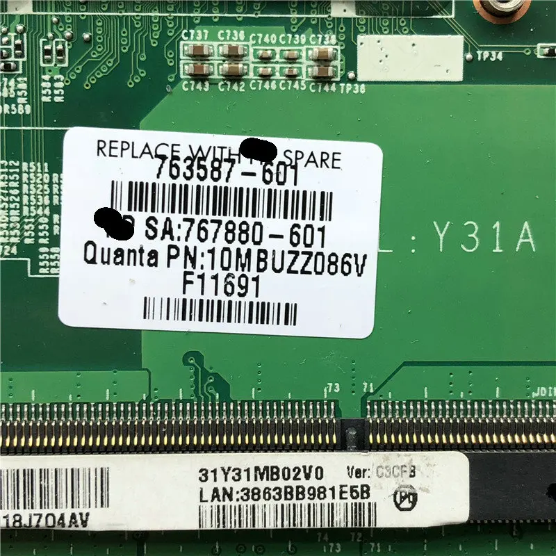 

В наличии 763587-501 7635877-001 DAY31AMB6C0 для ноутбука HP Envy 15 15-K 15T-K, Материнская Плата ЦП стандарта GTX850M 4 Гб
