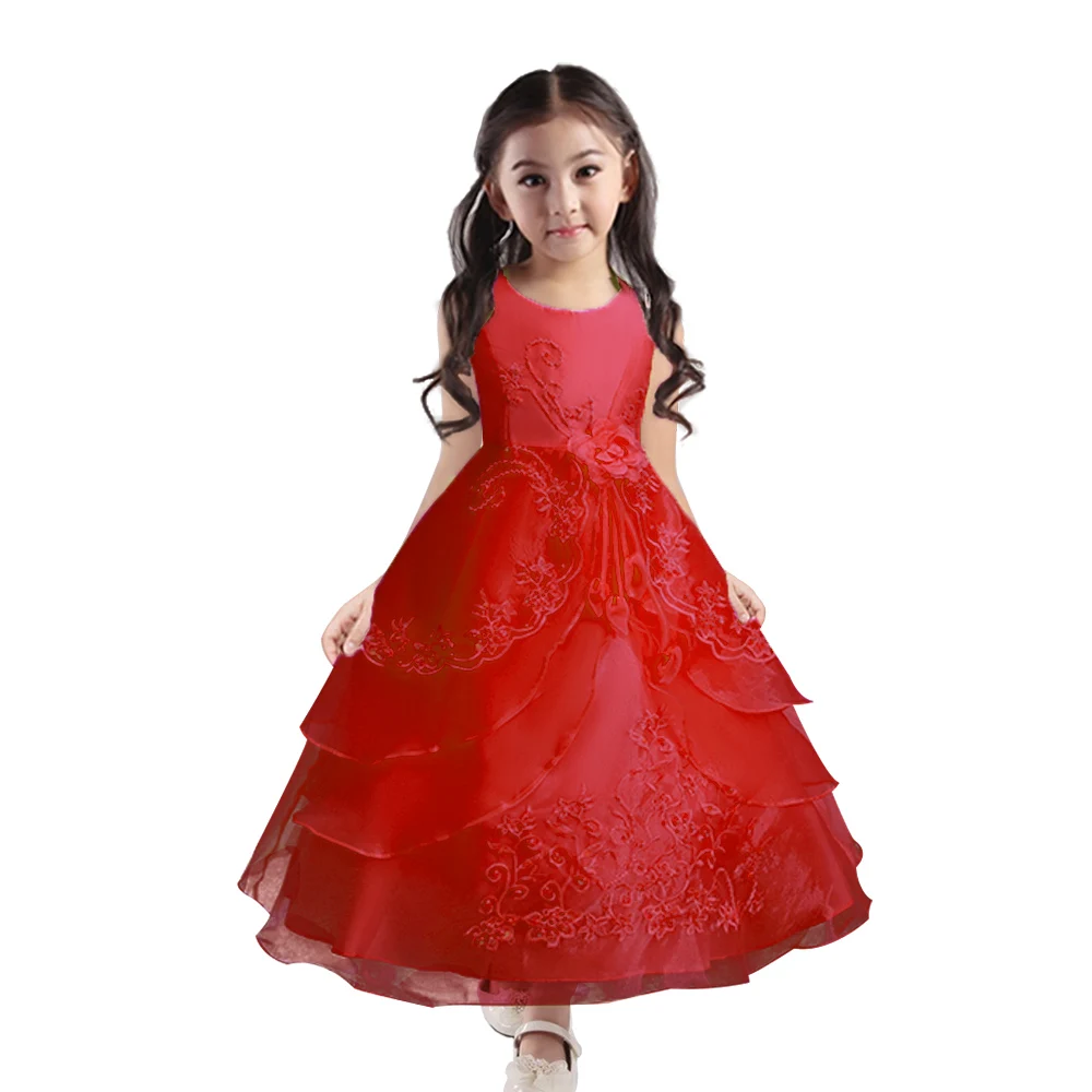 Лидер продаж Золотое детское вечернее платье вечерние платья для