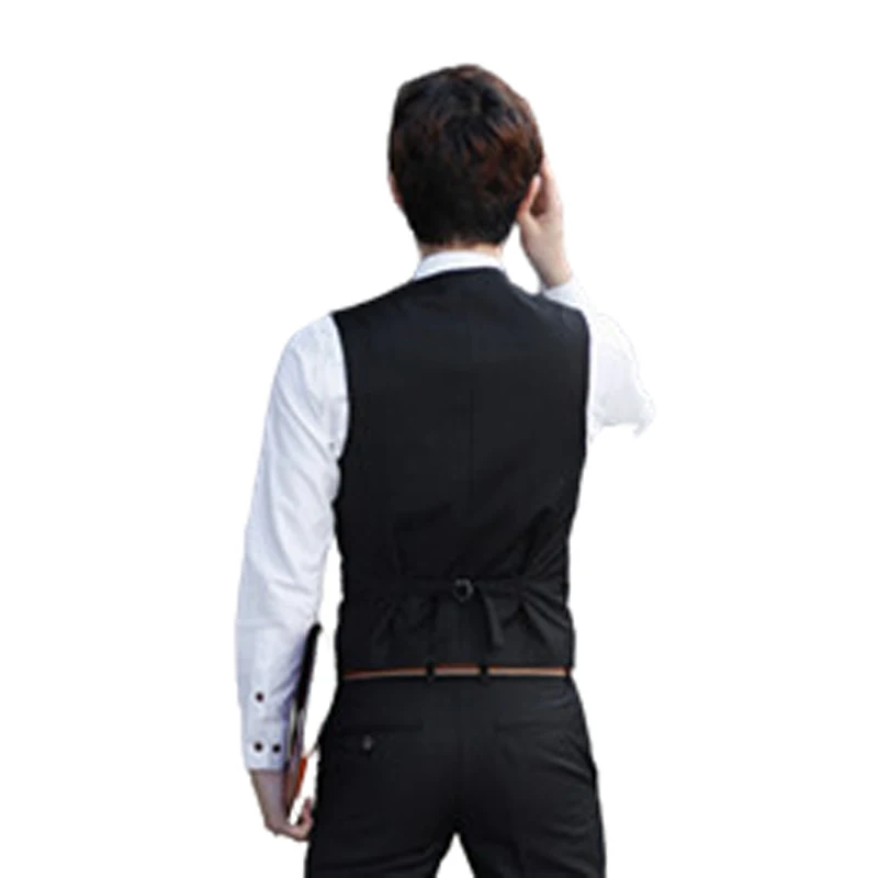 2021 деловой костюм жилет для мужчин мода Slim Fit v-образным вырезом официальные