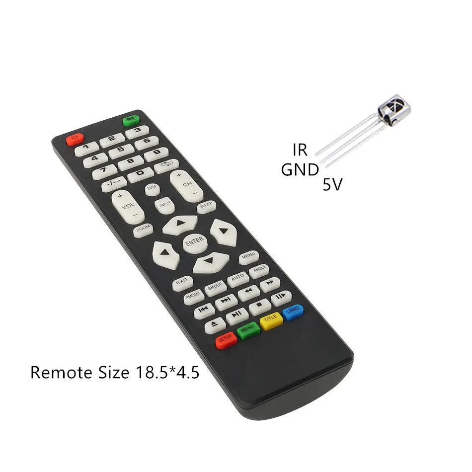 universal remote control with ir receiver for lcd driver control board use for v59 v56 3463a dvb t2 v29 3663lua driver board free global shipping