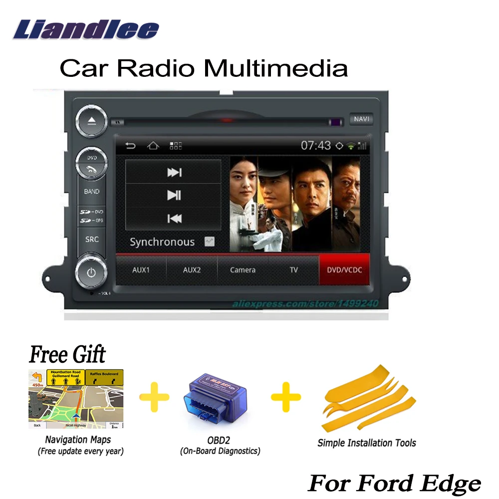 Liandlee 2 Din Автомобильный Android для Ford Edge 2007 ~ 2010 радио GPS навигация карты CD DVD плеер