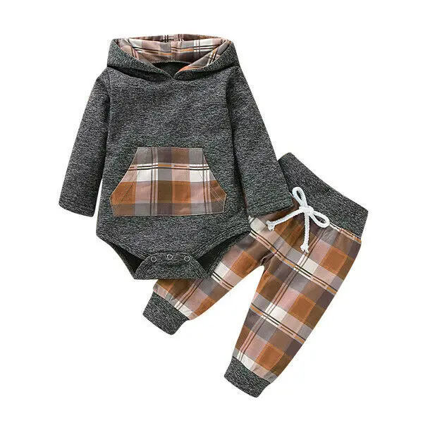 2 шт. осень-зима комплекты детской одежды для новорожденных детей одежда