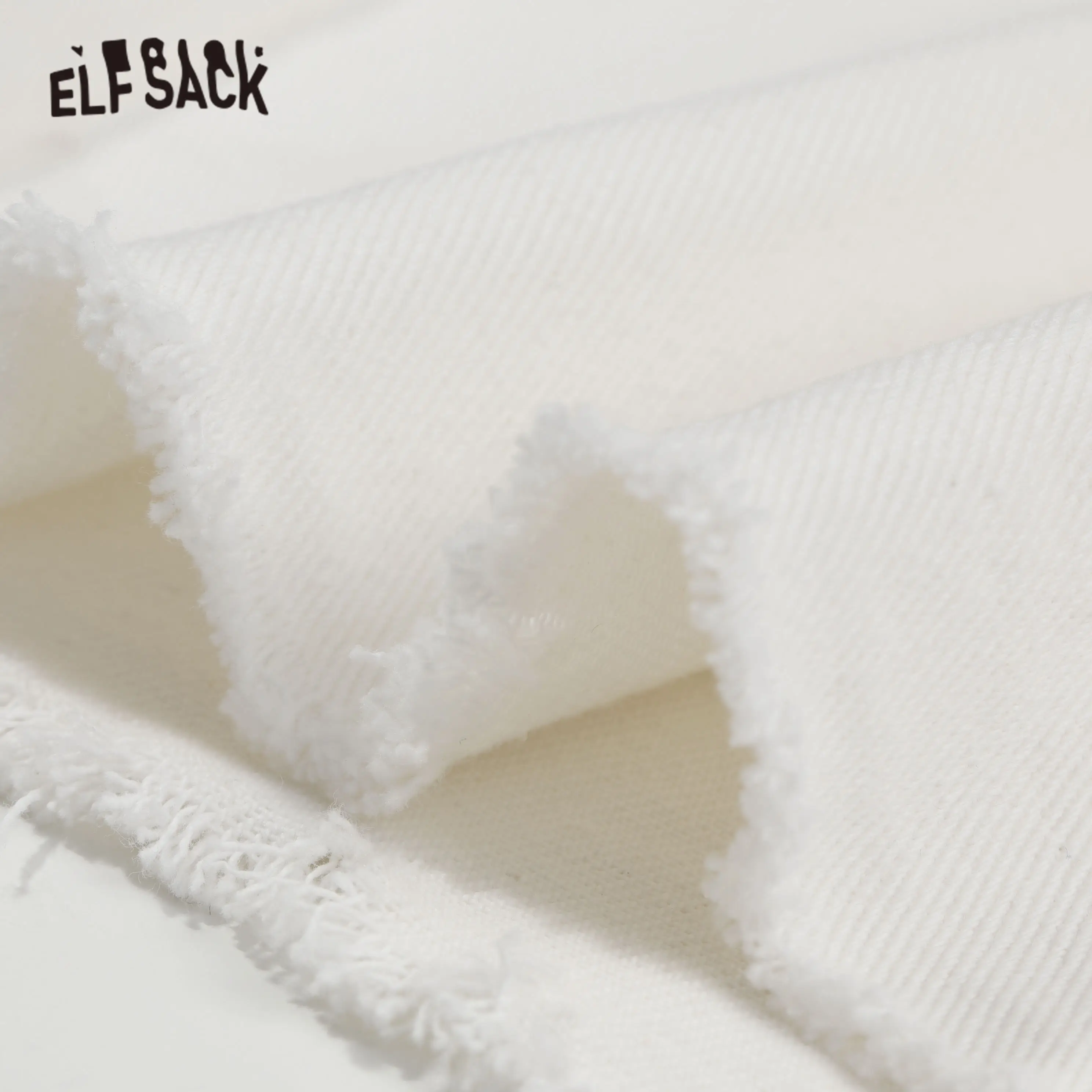 Женские джинсовые шорты ELFSACK синие однотонные с высокой талией и широкими