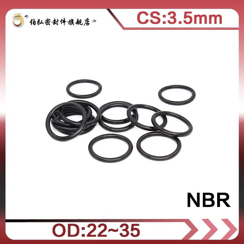Уплотнительное кольцо из нитрилового каучука 20 шт./лот NBR уплотнение CS 3 5 мм