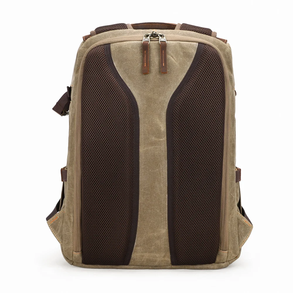 

M301 Waterproof Batik Canvas Camera Photo Bag Large Capacity Outdoor Photography Backpack Digital Padded SLR Bag Tripod Holder