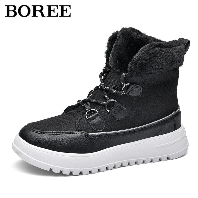 

Winter Snow Boots Women Shoes Casual Plush Warm Cotton Shoes High Top Sneakers Women Non-slip Platform Boots White Botas Mujer