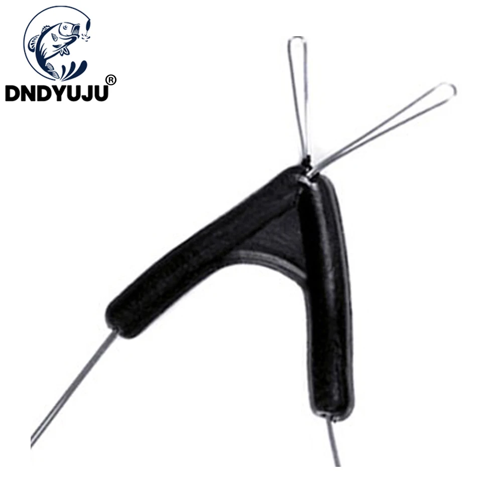 

DNDYUJU 100pcs Double Hooks Contactor Device Fishing Line Space Bifurcation Eight Type Space Bean Line Swivel Tying Tool
