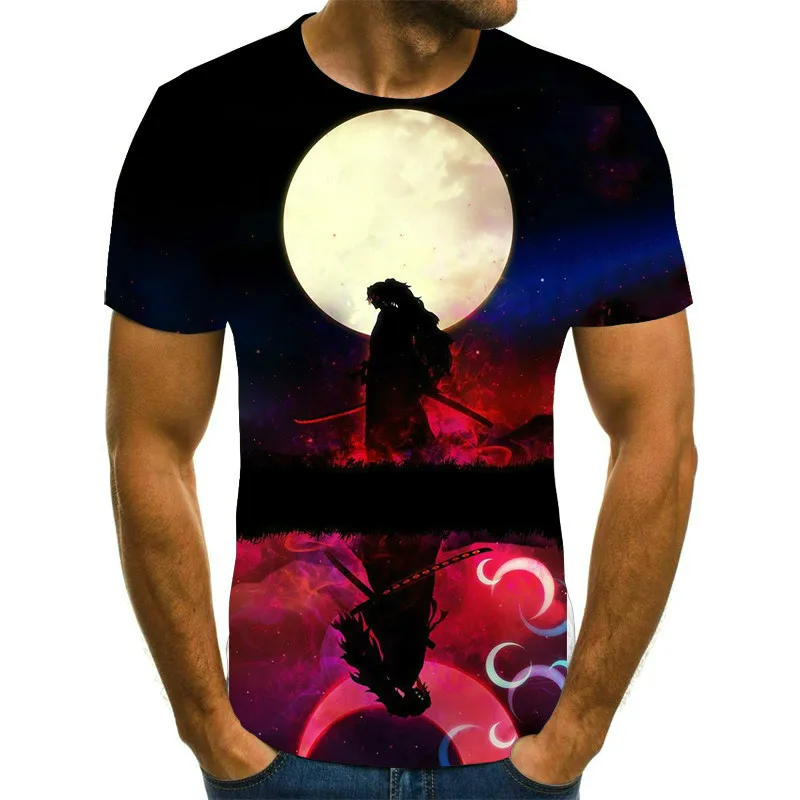 

Animated Men's T-Shirt Fashion 3D Streetwear Summer 2021 Trend New Casual Short Sleeve
