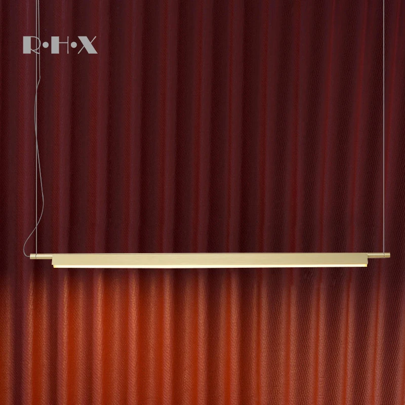 Европейский ресторан латунная Светодиодная лента Офисная люстра барная стойка