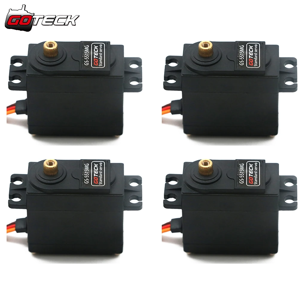 

GOTECK GS-5515MG 4,8-6,0 в 15 кг, углеродная металлическая шестерня, Аналоговый сервопривод, двойные шарикоподшипники для радиоуправляемого робота, ав...