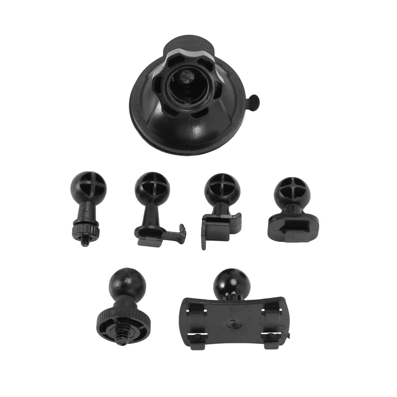 

Car Suction Cup for Dash Cam Holder with 6 Types Adapter, 360 Degree Angle Car Mount for Driving DVR Camera Camcorder GPS Action