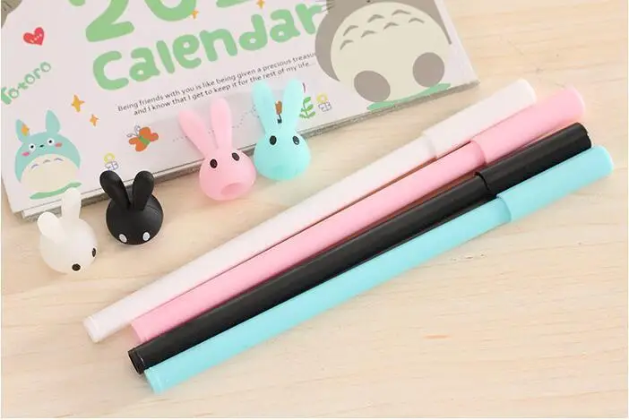 1 шт. канцелярские принадлежности мультфильм милый Kawaii кролик ручка креативная Школа Офис поставка гелевая ручка подарок ручки кролик сладкий прекрасный